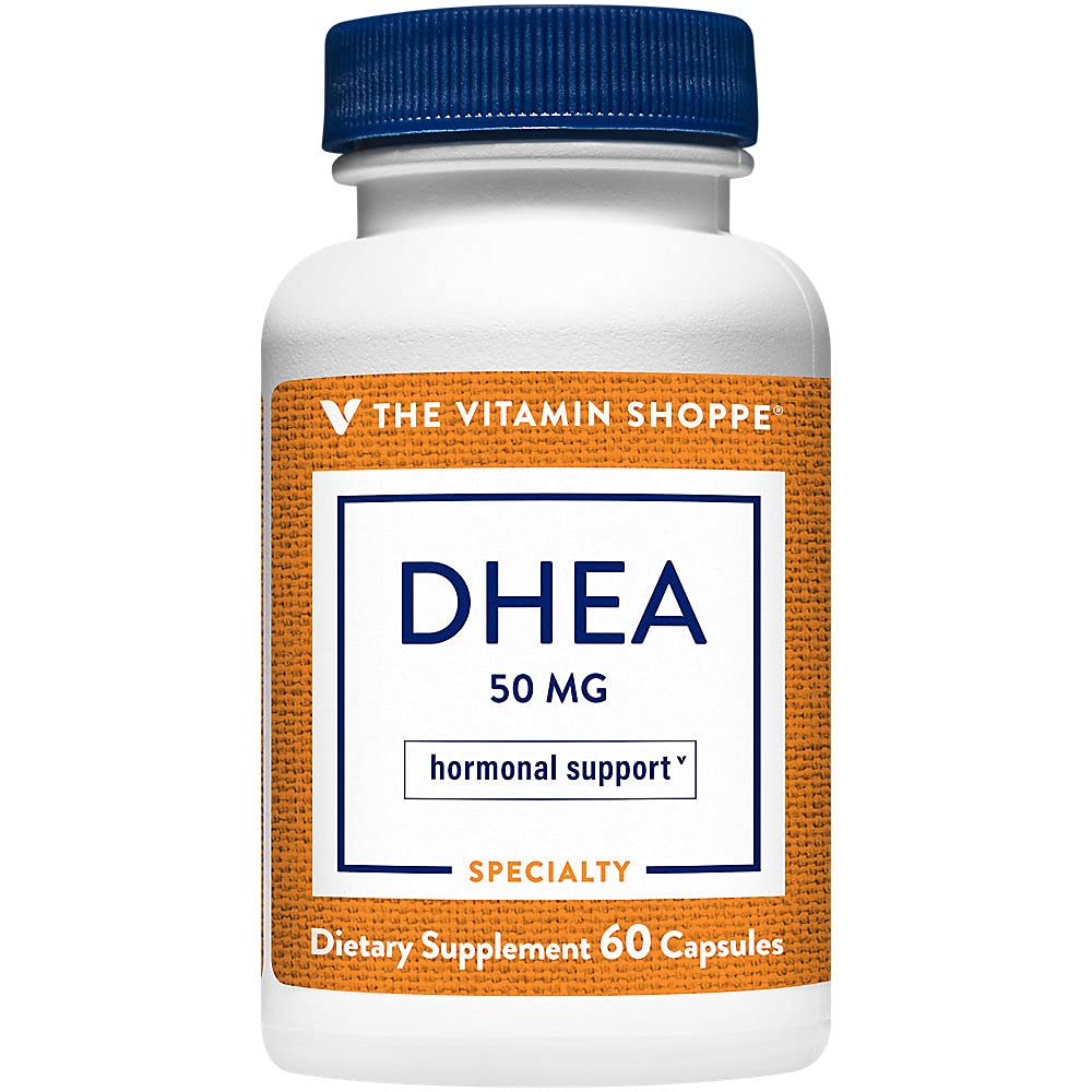 Der Vitamin Shoppe DHEA 50MG, hormonale und gesunde Aging-Unterstützung für Männer und Frauen, einmal täglich (60 Kapseln)