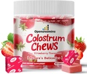 Bovine Colostrum Soft Chews Ergänzung mit Probiotika für Gut Health, Bloating, Immununterstützung, Haut, Haarwachstum und Schönheit - Erdbeeren Geschmack (60 Servierungen)