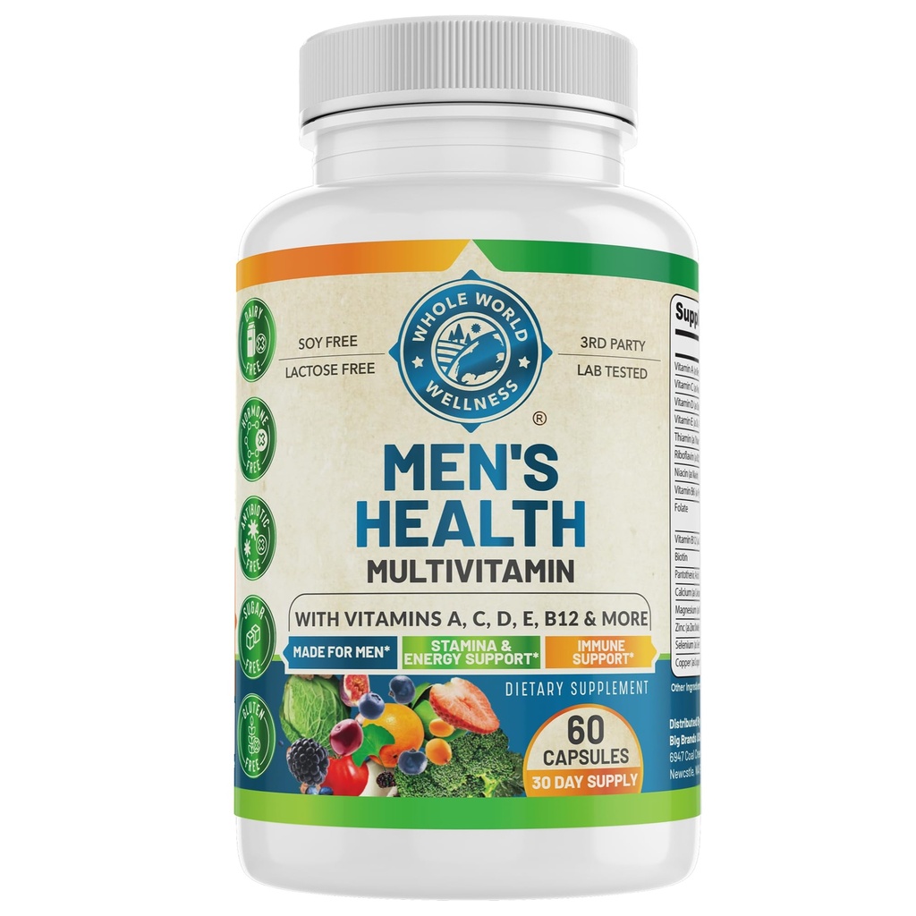 Mens Daily Multivitamin Multimineral Supplement für Energie, Fokus, Stamina & Performance. Hergestellt für Männer mit 30+ Nährstoffen, Fruit & Energy Blend. Mens Vitamins 60 Kapseln, Made in the USA.