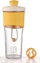 Shaker Bottle für Protein mit Mischkugel - Perfekt für Workouts und Outdoor-Nutzung, 24-Ounces Whey Protein Shaker mit klarer Messung (Orang)