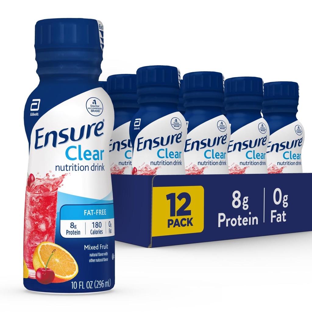 Stellen Sie sicher, klare gemischte Frucht-Nahrungsgetränk | 8g Protein, 15 Vitamine & Minerals | Fettfrei | Bereit zu-Drink | Erfrischungsgeschmack | 10 fl oz, 12 Pack