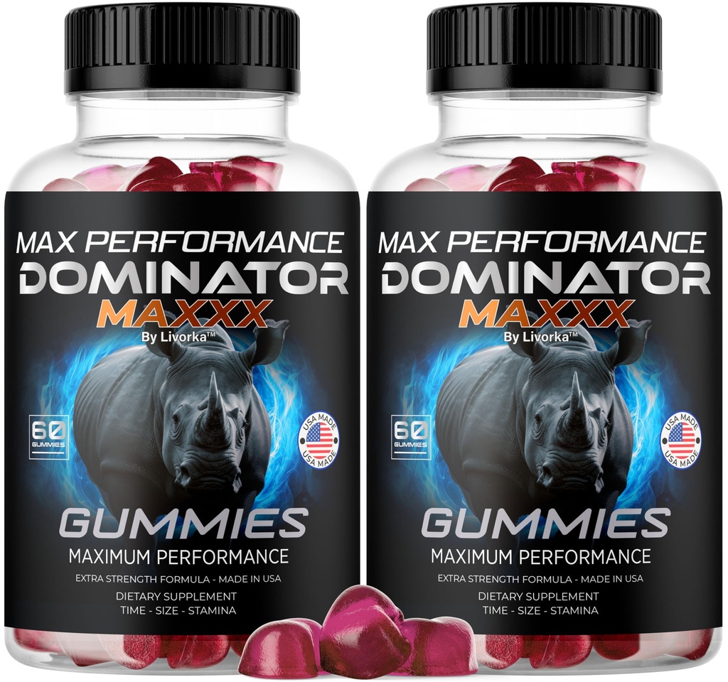 (2 Pack) Dominator Maxx Gummies für Herren - Dominator Maxxx Natural Daily Nutrition Support Premium Advanced Formula Multivitamin Pills for Overall Health & Wellness, 120 Gummies für 2 Monate