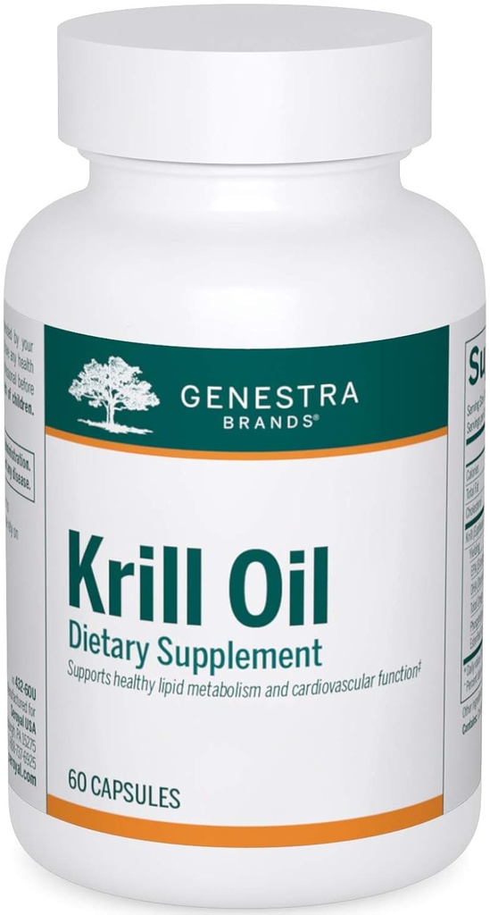 Genestra Marken Krill Öl | Mischung von Omega-3 Fettsäuren, Phospholipide und Astaxanthin | 60 Kapseln