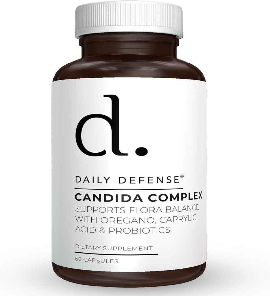 Candida Flush & Cleanse 60 Count Gut-Unterstützung für Balanced Gut Flora mit Oregano, Caprylic Acid,Probiotics, & Digestive Enzyme - Non GMO-Diätary Supplement