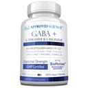 Genehmigte Wissenschaft GABA+ - Förderung von Kalorien, Verbesserung von Schlaf, Boost Mood - GABA, L-Theanin, L-Arginin, Vitamin B6, BioPerine - Hohe Absorption - 60 Kapseln - Vegan