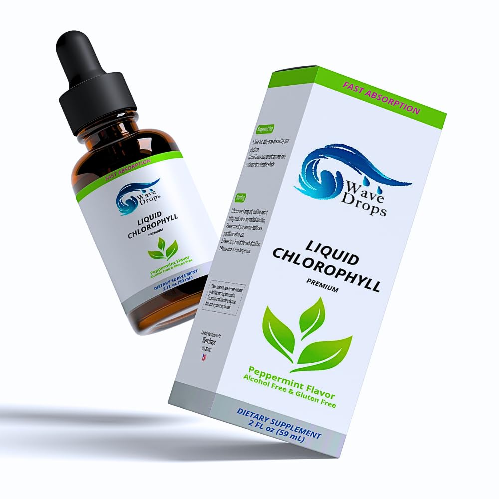 Clorophyll Flüssigkeitstropfen - Schnelle absorbierende flüssige Chlorophyll - für natürliche Energie Boost, und Immunfunktion -2Fl Oz