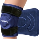 APEXUP Ice Pack für Knieschmerzen Relief, große wiederverwendbare Wrap nach Chirurgie, Flexible Gel Cold Pack für Verletzungen, Schmerzen Relief für Rücken, Schulter, Ellbogen, Knöchel und Bein (Navy Blue, L, 1PK)