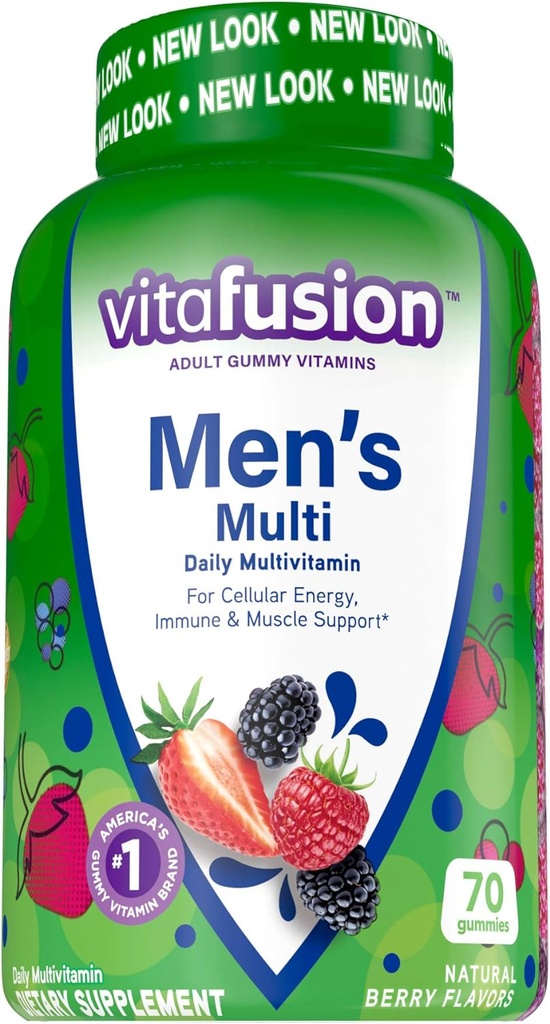 Vitafusion Men's Gummy Vitamins, Frucht, 70 Count
