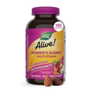 Nature's Way Alive! Women’s Multivitamin Gummy, Daily Chewable Multivitamins for Women, Vitamins A, C, D3, E, B-Vitamins, Supports Immune, Heart, & Muscle Function*, Mixed Berry Flavored, 150 Gummies