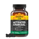 Country Life Coconut Activated Charcoal Capsules, 260mg – Natural Charcoal Supplement for Gas and Bloating Relief - Glutenfrei, 100 Vegan Capsules