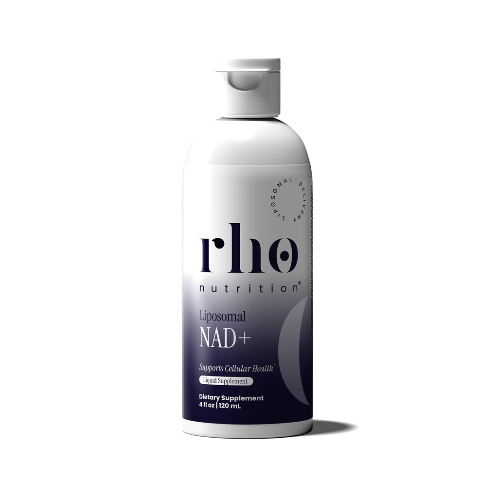 Rho Nutrition Liposomal NAD+ – Flüssige Ergänzung zur Unterstützung der Absorption – Aktive Form von NAD+ Hilft zur Unterstützung normaler zellulärer Gesundheit, gesunder Alterung, Energiemetabolismus und allgemeine Vitalität
