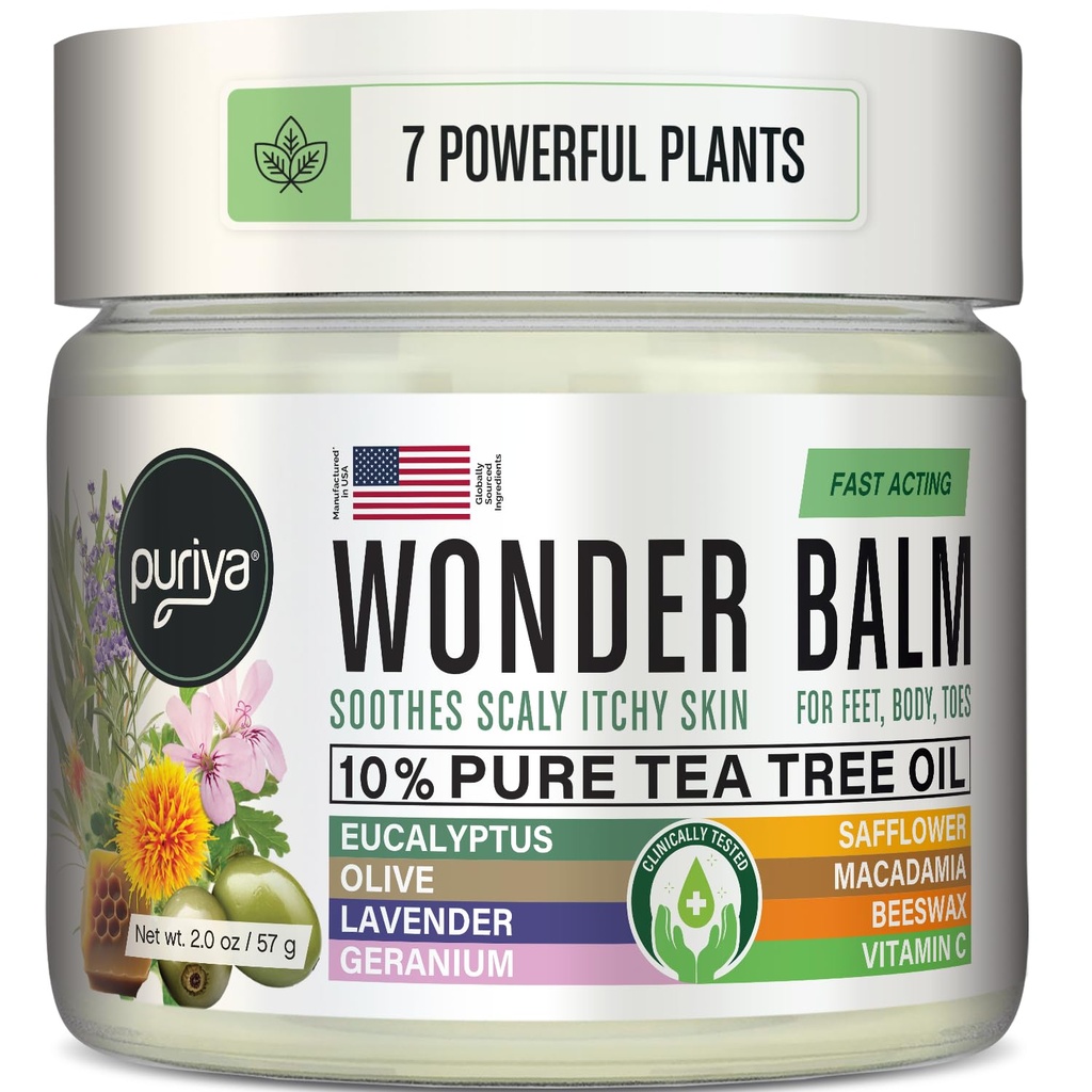 Teebaum Ölbalsam, extra Stärke, Paar Well mit Jock Itch Cream, Spray, Athleten Fuß, Ringworm Creme für Mensch, Rash Cream, Fast Acting für trockene, juckende Haut, Plant Powered Wonder Balm