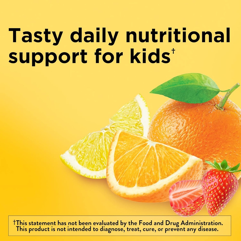 Natur machte erste Multivitamin mit Omega-3, Vitamine und Mineralien für Ernährungsunterstützung, 70 Kindergummis (Pack von 2)