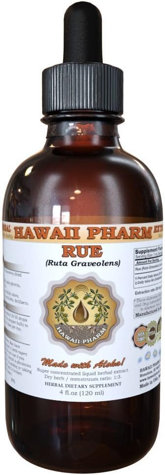 HawaiiPharm Rue (Ruta graveolens) Flüssiger Extrakt, Tinktur, Kräuterergänzung, Made in USA, 2 fl.oz