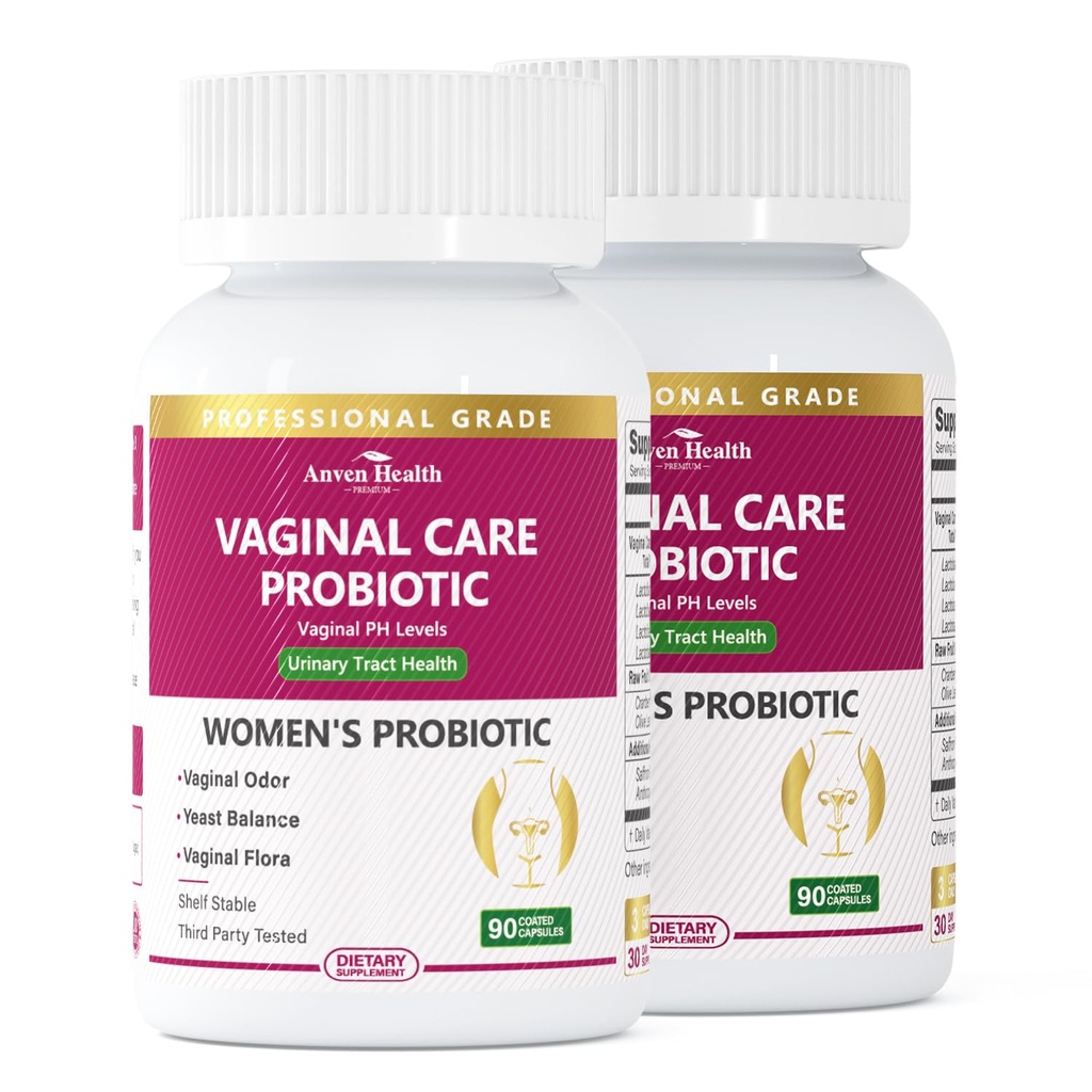 Vaginale Probiotika für Frauen pH Balance mit Präbiotika - 60 Milliarden Frauen Probiotikum für Vaginale Flora, Odor, Hefe & Verdauungsgesundheit mit Safran, Cranberry, Vegan & Non-GMO | 180 Caps