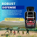 Immununterstützungsergänzung - 10-in-1 mit Echinacea, Elderberry, Knoblauch, Kurkuma mit Zink, Vitamin C, E, B6 & L-Glutamin, 4.8 Billion CFU Probiotic für Erwachsene
