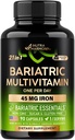NUTRAHARMONY Bariatric Multivitamin - 45 mg Eisen Beilagen - Made in USA - für Damen &amp; Herren - All-in-One, 21 Essential Vitamins - Gastric Sleeve Support - Light Tropical Flavor - 90 Kapseln