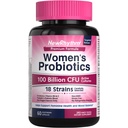 NewRhythm Probiotics for Women, P-5-P, Vitamin C & Organic Cranberry, 100 Billion CFU 18 Strains, Prebiotics & Vaginal Probiotics for Digestive Health & PH Balance, 60 Kapseln, No Dairy