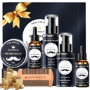 Bart Growth Kit - 7 Pc Kit, Inklusive Wash, Öl, Conditioner, Balm, Comb, Geschenkbox Set für Männer