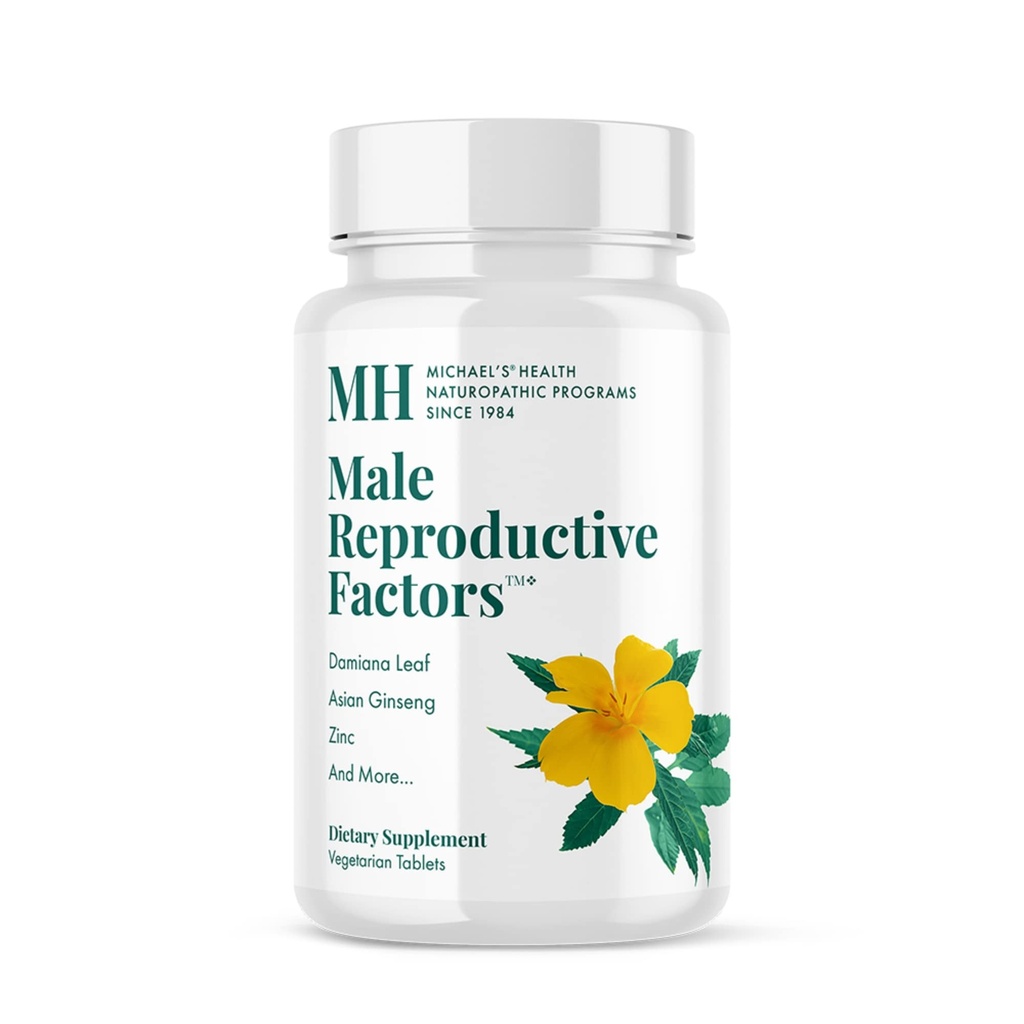 MICHAEL'S Health Naturopathic Programme Male Reproductive Factors - 60 vegetarische Tabletten - Nährstoffe zur Unterstützung der männlichen Fruchtbarkeit - Kosher - 40 Servietten