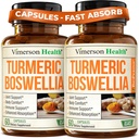 Boswellia Serrata Turmeric Supplement für Joint Support & Inflammation Balance – Turmeric Boswellia Supplement mit Ginger & Black Pepper Extract für verbesserte Absorption – Non-GMO - 2pack
