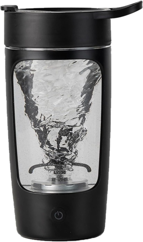 Elektrische Shaker-Flasche, Blender-Flaschen für Proteinmischungen, | Tritan | BPA Free| Portable Mixer Cup, wiederaufladbare Shake Cups und Meal Ersatz Shakes, 22 oz(Schwarz)