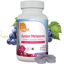 Zahler 1MG Children's Melatonin for Kids - Sleep Support and Quality Rest for Ages 4+ Delicious Natural Grape Flavor - Non GMO Kosher Low Dose Childrens Melatonin 1 MG (120)