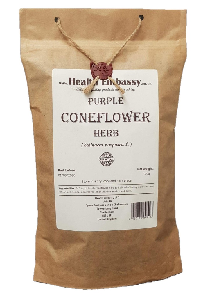 Gesundheitsbotschaft Purple Coneflower Herb | Echinacea Purpurea L | Kräutertee (100g)