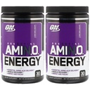Optimum Nutrition (2 Pack Essential Amin.O. Energy, Concord Grape, 9.5 oz (270 g)