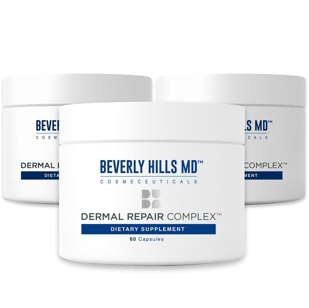 Beverly Hills MD Dermal Repair Anti-Aging Supplement - Hyaluronsäure, Kollagen, Vitamine für glatte, Plump Haut (3)