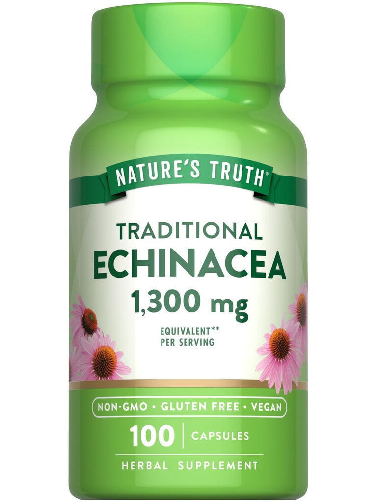 Nature's Truth Echinacea Extrakt Kapseln | 1300mg | 100 Count | Non-GMO & Gluten Kostenlos
