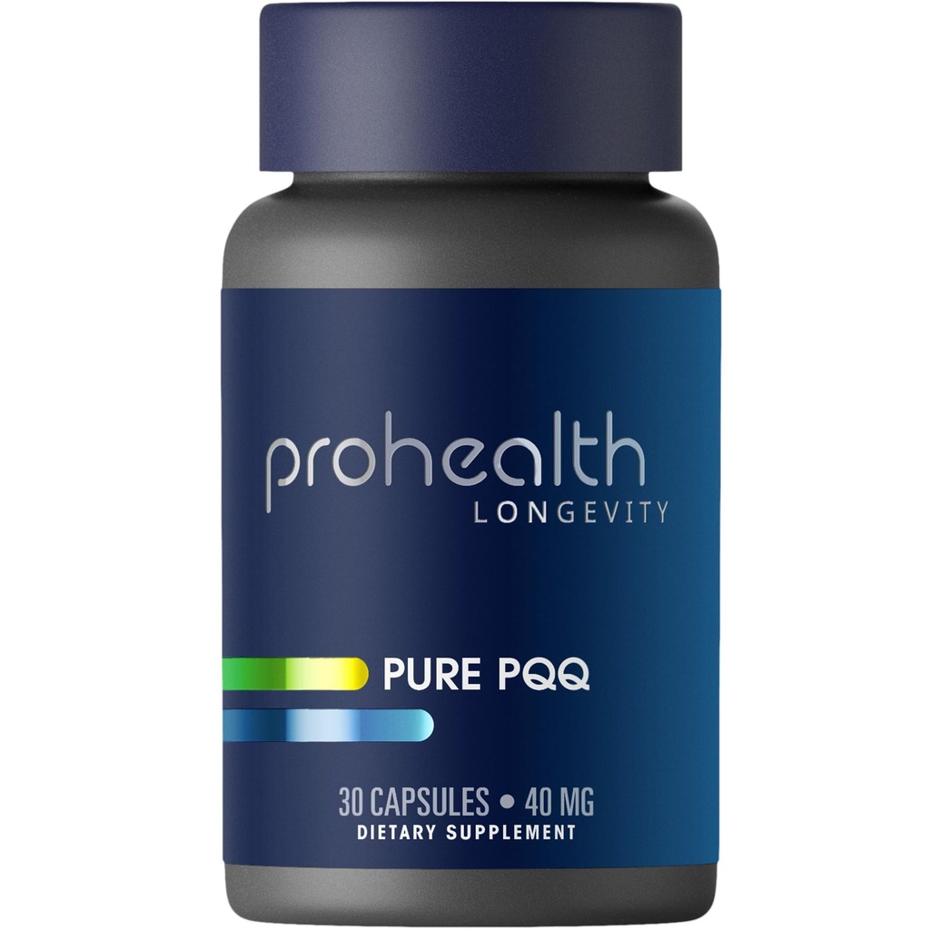 Pure PQQ, Pyrroloquinoline Quinone, 40 mg, Extra Strength | New Mitochondria Boost | Healthy Aging | Protects Against Free Radicals | Third-Party Tested | 30 Capsules