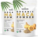 Erdkreis Bios Gelbe Maca Wurzelpulver, Natürliche Superfood, Hilft mit Energie, Gewicht und Frauen Fruchtbarkeit - Vegan - 1 Pfund (Pack von 2)