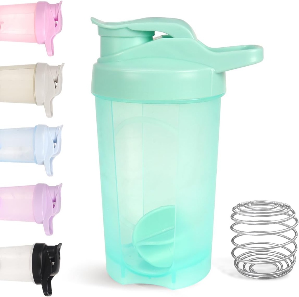 D.Y.A 16oz Shaker Bottle, Leak Proof Sports Shaker für Protein Shakes, Pre Workout & Travel, BPA Free, Green, 16oz/500ml