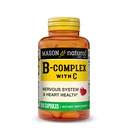 MASON NATURAL B-Komplex mit Vitamin C - Nervensystem & Herzgesundheitsunterstützung - 100 Kapseln