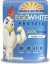 TradeKing 1 lb Egg White Protein Powder von Source Nutrition - 25 Gramm Protein, Lean Muscle bauen, Dairy Free - Vanilla Cream