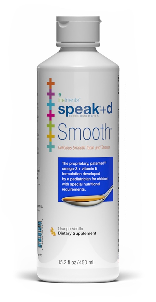 Lifetrients – Speak+D Smooth – Orange Vanilla – 15.2 Unze – Pädiatrie, die Kinder mit besonderen Ernährungsvoraussetzungen unterstützen – Omega-3 & Vitamins E’s, K's & D