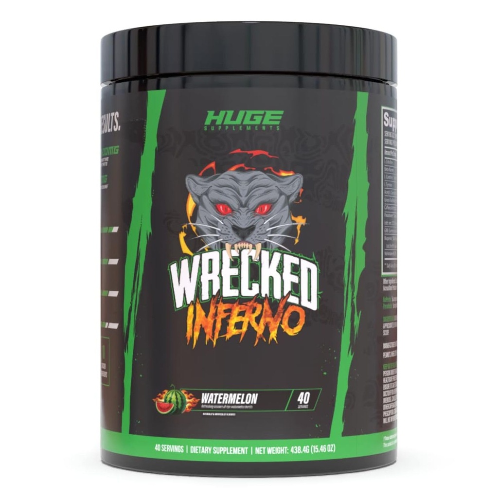 Wrecked Inferno - Thermogenic Pre Workout für Männer und Frauen, Erhöhen Sie Energie, Boost Thermogenesis & Metabolismus, Enhance Übung Leistung - Enthält L-Citrulline, L-Carnitin, Beta-Alanine & Mehr