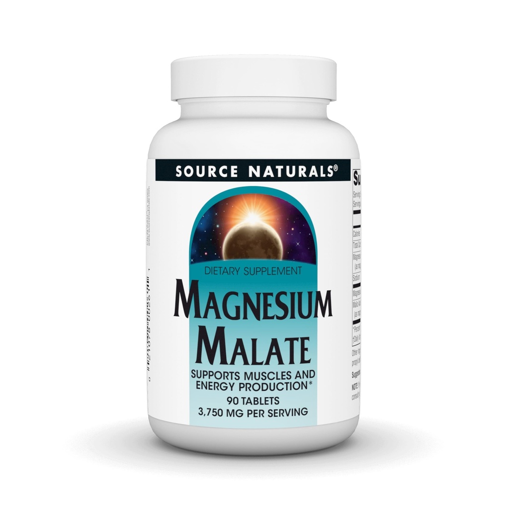 Quelle Naturals Magnesium Malate, unterstützt Muskeln und Energieproduktion*, NonGMO, Vegetarisch freundliches Magnesium Supplement, 3,750 MG pro Servierung - 90 Tabletten