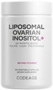 Codeage Liposomal Ovarian Inositol+ Supplement - Myo-Inositol & D-Chiro-Inositol 40:1 Blend, Folate 5-MTHF, CoQ10, Granatapfel & Wild Blueberry, Liposomal Delivery, Non-GMO, Gluten-Free - 120 Kapseln