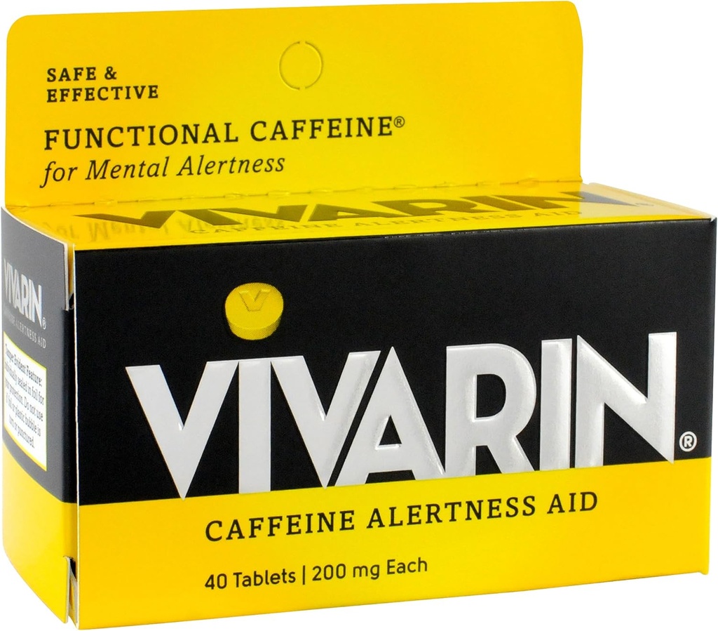Vivarin Caffeine Alertness Aid, Tablets 40 ea (Pack of 2)
