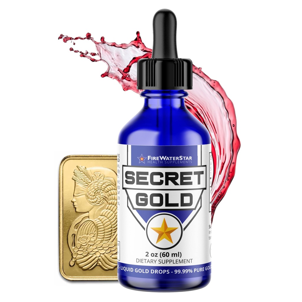 FWS Kolloidal Gold Liquid Drops, Ascension Meditation Spirituelle Hilfe Brain Boost, Enhance Awareness Clarity Dreams Intuition, Hergestellt aus 99,99% Pure Swiss Gold, 100 ppm, Ruby Red, Real 24K