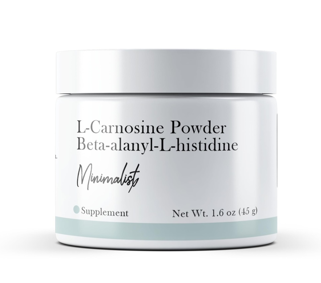 Minimalistisches L-Carnosin-Pulver (1.6 oz) Keine Zusatzstoffe oder Füllstoffe, Nahrungsergänzung, Beta-alanyl-L-histidin