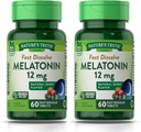 Nature's Truth Melatonin 12 mg, Natural Berry Flavor, 60 Count, Multi (Pack von 2)