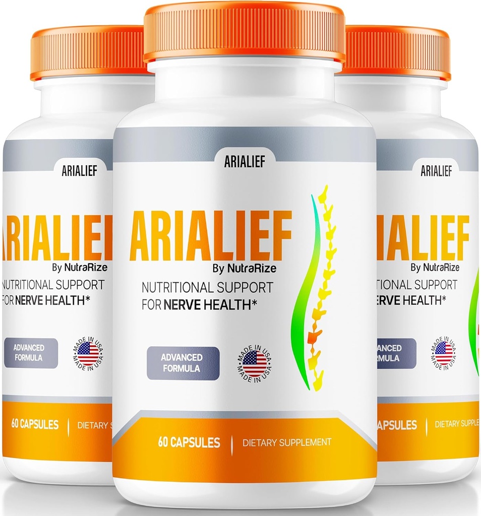 (3 Pack) Arialief Kapseln, offizielle Ernährungsunterstützung für Nerve Gesundheit, Alle natürlichen Arialief Vitamine für gesunde Nerven, Premium Arialief Pillen, Aria LIEF Pastillas Review (180 Kapseln)