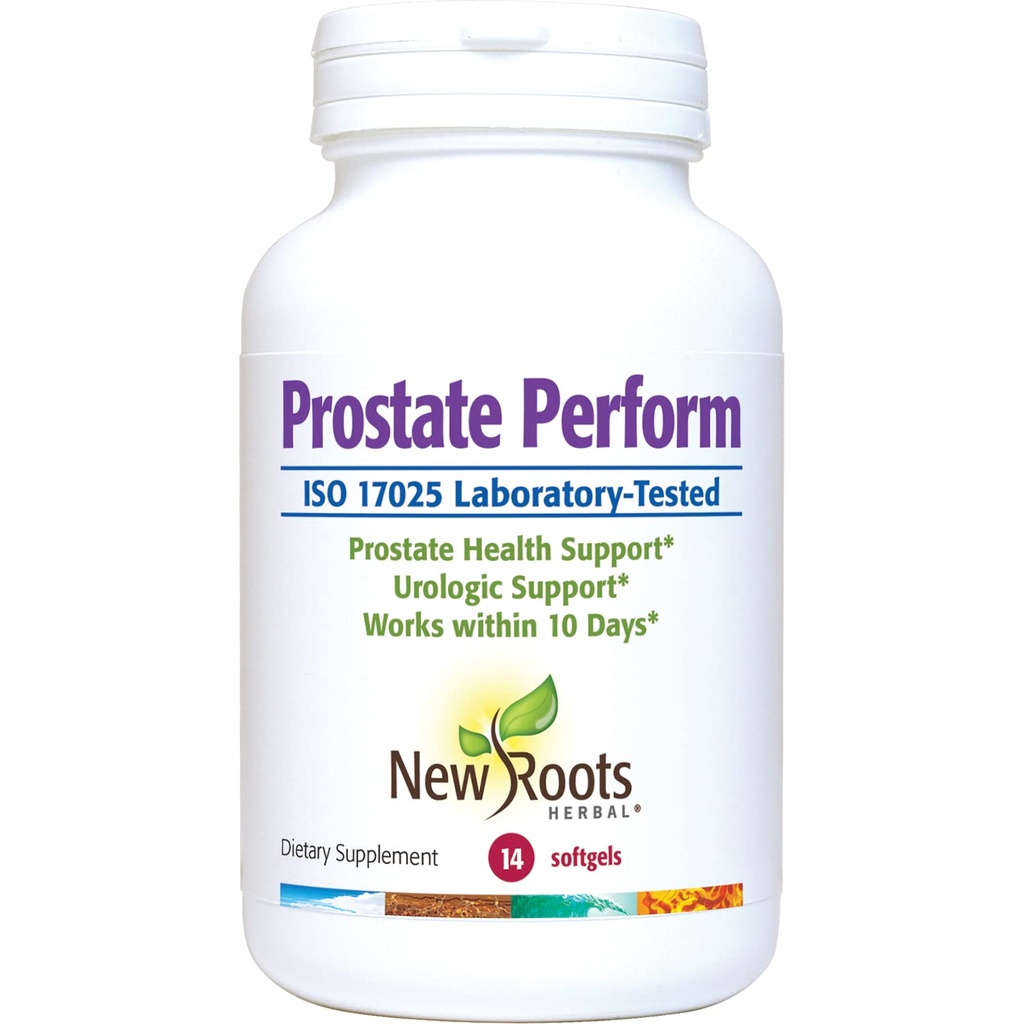 NEU ROOTS HERBAL Prostata Ergänzung Saw Palmetto | 16 Kräuter: Pflanzen Sterole, Rye Blume, Borretschöl, Cranberry, Olivenöl, Zink, Selen (14 Softgels) für Urinärgesundheit