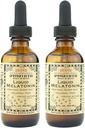 SVASTHYA BODY & MIND Liquid Melatonin - Fördert natürlichen Schlaf - Alkoholfrei für Erwachsene und Kinder, Made in USA, 2 oz, Pack of 2