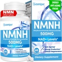 NMNH (Dihydronicotinamid Mononukleotid) NMN Alternative Supplement, 500 mg Pro Servieren NAD Ergänzung zu Boost NAD+ Levels, für Anti-Aging, Energie, Immunität, Fokus, 60 Vegan Kapseln