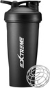 EXTREME Classic Shaker Bottle mit Draht Whisk, perfekt für Protein Shakes und Pre Workout, Leak Proof Shaker Cups, BPA Free, Geschirrspüler SAFE, 24 Unze, Schwarz